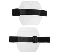 WEKADRIN Porte-badge Brassard Ajustable en Pvc avec Sangle Résistante, Pochette Plastique Transparente pour Carte D’identité et Badge, 1 Paire, Sport et Usage Quotidien