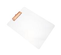 WEKADRIN Porte Document Acrylique Transparent avec Pince Robuste Planchette Décriture Portable pour Étudiants et Fournitures de Bureau Organisateur de Dossiers pour École et Bureau