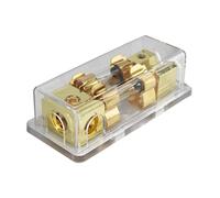 WEKADRIN Porte Fusible Audio Voiture Transparent avec Câble Double Sortie Protection les Surintensités pour Amplificateur et Système Sonore Auto Installation Simple et Durable