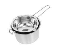 WEKADRIN Pot Bain- Inox pour Fondre Cire Chocolat Fromage Double Chaudière avec Poignée Ergonomique et Crochet Antidérapant Usage Maison et Professionnel