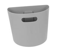 WEKADRIN Poubelle Murale Demi-cercle Petit Format En Plastique Gris, Pratique Et Compacte, Cuisine Salle De Bain Bureau, Container à Déchets Suspendu Simple Et Fonctionnel