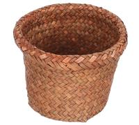 WEKADRIN Poubelle Tressée Main Panier Rangement Multifonction Compact pour Usage Quotidien et Décoration Intérieure