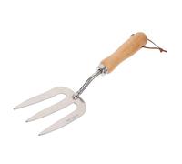 WEKADRIN Râteau à Main INOX avec Manche Bois Outil Polyvalent pour Jardinage Plantation Désherbage et Ameublissement du Sol