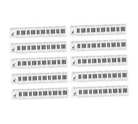 WEKADRIN Règle Transparente Plastique 15 Cm Motif Clavier de Piano et Notes de Musique Décorative, Outil de Mesure Précis pour Étudiants et Scolaires, Papeterie Créative Éducative