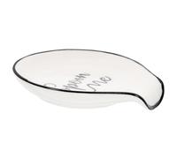 WEKADRIN Repose Cuillère Céramique Noir Bord pour Cuillères Expresso et Miel Support Réutilisable Roulement pour Comptoir de Cuisine et Plateau Stable Multifonctions pour Ustensiles