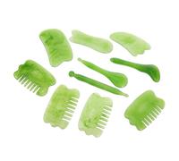 WEKADRIN Set de Outils de Massage Gua Sha Résine pour Visage Cou Bras et Corps Planche de Grattage et Douce Soulagement Du Stress et Douleurs Musculaires avec de Rangement