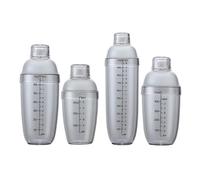 WEKADRIN Set de Shakers Cocktail Transparent avec Graduation Mixeur Portable pour Bar Maison et Milk Tea Couvercle Outil Pratique pour Préparation Rapide de Boissons