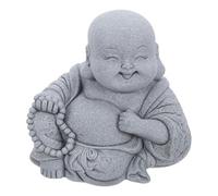 WEKADRIN Statue Bouddha Rieur Grès pour Aquarium Décor Naturelle pour Vivier Poisson et Décoration Bac Poisson Extérieur