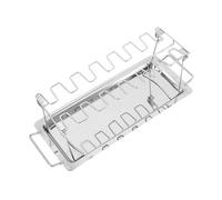 WEKADRIN Support à Poulet INOX 14 Fentes avec Bac Récupérateur en Acier Inoxydable, Grille pour Ailes Et Pilons De Poulet, Cuisson Homogène pour Four Et Barbecue, Usage Polyvalent Cuisine