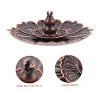 WEKADRIN Support Bâton Alliage Forme Lotus Porte-brûleur Décoratif pour Bureau Chambre et Méditation Plateau Porte- Pratique et Élégant