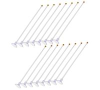 WEKADRIN Support De Drapeau pour Vitre De Voiture, Petit Mât De Drapeau 20 Pièces en Plastique, Ventouse Robuste, Base De Mât Stable pour Fixation Auto Extérieure, Résistant Au Vent