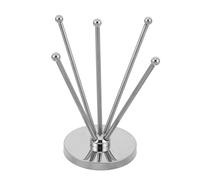 WEKADRIN Support de Mât de Drapeau de Bureau en Acier Inoxydable, Télescopique 5 Branches, Base Stable, Présentoir de Table pour Mini-drapeaux, pour Bureaux, Réunions et Événements,