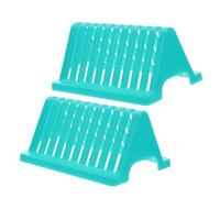 WEKADRIN Support de Séchage pour Lames de Microscope 2 Pièces Porte-Lames en Plastique Vert Égouttoir de Laboratoire Compact Stable et Facile à Nettoyer pour Préparation D’Échantillons