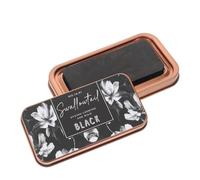 WEKADRIN Tampon Encreur Rétro Noir avec Coffret Métal Compact, Encre Pigmentée Lavable pour Loisirs Créatifs, Scrapbooking, Empreintes Digitales et Art Textile, Usage Scolaire et