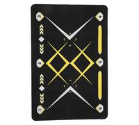 WEKADRIN Tapis D'entraînement de Football Antidérapant en Polyester Résistant Noir et Jaune, Tapis pour Maîtrise du Ballon et Entraînement des Appuis, Équipement Sportif Intérieur