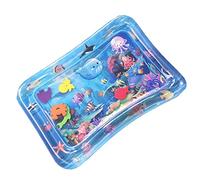 WEKADRIN Tapis Déveil Gonflable Garçon Fille Étanche Matelas Dactivité Sensorielle Créatif avec Coussin Fuite pour Nourrissons et Tout Petits Petit Modèle Carré Monde Sous Marin