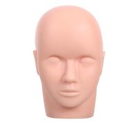 WEKADRIN Tête de Mannequin en Silicone pour Extensions de Sourcils - Lot de 2 Modèles D’Entraînement Esthétique - Yeux Artificiels Réalistes pour Formation Professionnelle et Pratique des
