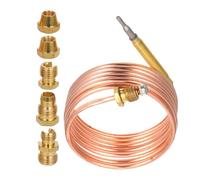 WEKADRIN Thermocouple de Température 1500 MM pour Four Barbecue et Cheminée - Kit Thermocouple Gaz Adaptateur pour Chauffage de Terrasse et Contrôle Précis Température