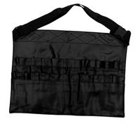 WEKADRIN Trousse à Maquillage Professionnelle Ceinture, 32 Compartiments, Polyuréthane Noir, Paquet Banane Pratique pour Maquilleurs, Rangement Outils Cosmétiques pour Cinéma et Télévision