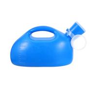 WEKADRIN Urinoir Réutilisable pour Hommes 3000 Ml en Plastique Bleu Lisse, Urinoir Portable Anti-éclaboussures Grosse Capacité, Flacon D'urine Pratique pour Nuit, Voyage et Activités