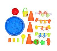WEKAMOS 1 Ensemble Table de Jeu de Sable pour Garçon Fille avec Moulin à Vent de Plage pour Activités Intérieures et Extérieures Set de Jeux Amusants pour Développer la Créativité et