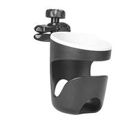 WEKAMOS 1 pièce Porte Gobelet pour Poussette Noir Organisateur de Bouteilles pour Trolley Support de Bouteille Eau et Portable Compatible avec Divers Contenants pour Famille