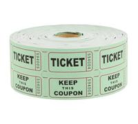 WEKAMOS 1 Rouleau Billets de Tombola Verts Rouleau Tickets de Loterie Événements Jeux pour Célébrations et Tirages Au Sort