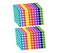 WEKAMOS 10 feuilles Étiquettes Autocollantes Rondes Colorées Pastilles Autocollantes Points Polyvalentes pour Enveloppes Organisation Bureau Maison