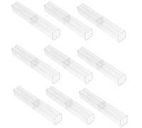 WEKAMOS 10 pièces Boîtes à Crayons Transparentes Lot de Étuis Plastiques Multifonctionnels Capacité Spacieuse pour Étudiants Organisateurs de Bureau Pratiques et Résistants