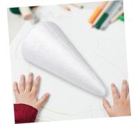 WEKAMOS 10 pièces Cônes Polystyrène pour Bricolage Garçon Fille Cônes Mousse Blancs Solides Surface Lisse Adaptés à Peinture Découpe et Décoration DIY