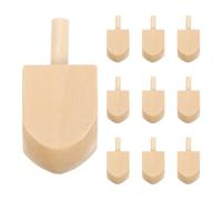 WEKAMOS 10 Pièces Lot de Dreidels Bois Non Peints à Décorer Toupies Traditionnelles pour Hanoukka Activités Manuelles pour Garçon Fille et Adultes Ornements Festifs Bois pour Jeux et