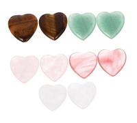 WEKAMOS 10 pièces Lot de Ornements Cristal Forme de Cœur Naturel Décorations de Table Élégantes Gemme pour Maison Bureau de Bénédiction