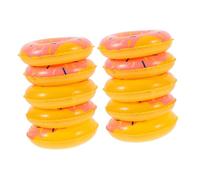 WEKAMOS 10 Pièces Mini Anneaux de Natation Décoratifs Forme de Beignet pour Fête Piscine Plage Accessoires Miniatures Ludiques et Faciles à Utiliser