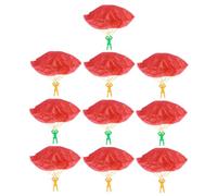 WEKAMOS 10 pièces Parachutes Jouets pour Garçon Fille Jouets Volants Extérieurs avec Figurines Amusants et pour Jeux Plein Air Couleur Aléatoire Couleur Aléatoire