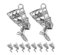 WEKAMOS 10 Pièces Pendentifs Égyptiens DIY Alliage pour Colliers Porte Clés et Bijoux Vintage Reine