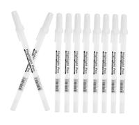 WEKAMOS 10 pièces Stylo Marqueur Blanc Stylo Liner à Marquage à Main Effet Brillant pour Dessin et Coloriage sur Papier Sombre Fournitures Artistiques pour Étudiants et Couleur Aléatoire