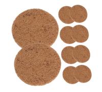 WEKAMOS 10 Pièces Tapis De Pot De Fleurs Fibre Végétale Naturelle Tapis Rond pour Nid Oiseaux pour Pigeons Et Œufs Élevage