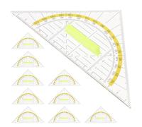 WEKAMOS 10 Pièces Transparent Souverain Scolaire Rédaction Des Fournitures