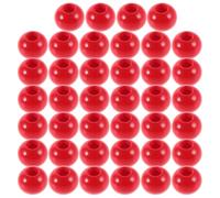 WEKAMOS 100 Perles en Bois Rouges à Gros Trou pour Loisirs Créatifs Perles Rondes en Vrac 15 MM Kit de 100 Pièces pour Bijoux Macramé Couronnes et Décoration DIY