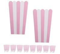 WEKAMOS 100 Pièces Boîtes à Popcorn Rayées Rétro Papier Petites Boîtes Multifonctions pour Friandises Snacks et Fêtes Anniversaire pour Cinéma et Carnaval