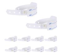 WEKAMOS 100 Pièces Bracelets Identification Médicale Ajustables PVC pour Patients Hôpital Confortables et Sécurisés Bandes Information pour Adultes et Personnes Âgées