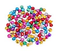 WEKAMOS 100 Pièces Clochettes de Noël Colorées pour Décoration Sapin et Bricolage Bijoux Breloques Festives Résistantes Danger pour Garçon Fille et Animaux