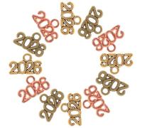 WEKAMOS 100pièces Breloques Métal pour Création Bijoux DIY Pendentifs Chiffres Mini Apprêts pour Colliers Bracelets Porte-clés