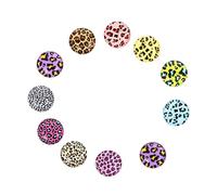 WEKAMOS 100Pièces Cabochons à Plat Verre Léopard Fournitures de Bricolage pour Colliers Pendentifs et Accessoires DIY
