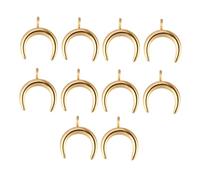 WEKAMOS 10pièces Collier Breloque Inox Design De Lune Pour Diy Bijoux Accessoires De Fabrication De Collier Et Bracelet