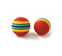 WEKAMOS 12 Pièces Balle Chien Mousse Eva Lot de Petits Jouets Interactifs Colorés pour Chiens et Chiots Durable et pour Entraînement et Mastication