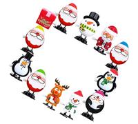 WEKAMOS 12 Pièces Jouets à Remonter Noël Père Noël Miniatures Anniversaire Garçon Fille Jouets Créatifs Fêtes