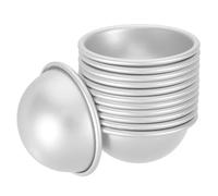 WEKAMOS 12 Pièces Moules Demi Alliage Aluminium pour Bombes de Bain et Sels de Bain DIY Résistants Rouille Moyenne pour Fabrication et Pâtisserie