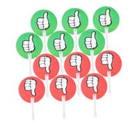 WEKAMOS 12 pièces Palettes de Vote Classroom Vert Rouge Pagaies Oui Non Double Face Portable pour Interaction Scolaire Évaluation Rapide Participation Étudiante