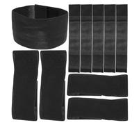 WEKAMOS 15 Brassards Élastiques Noirs de Deuil 5x30 Cm à Fermeture Auto-agrippante, Bandes Commémoratives pour Football et Hommages Funéraires, Bracelets de Capitaine pour Équipes